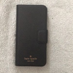 | Kate Spade | Black Folio Phone Case